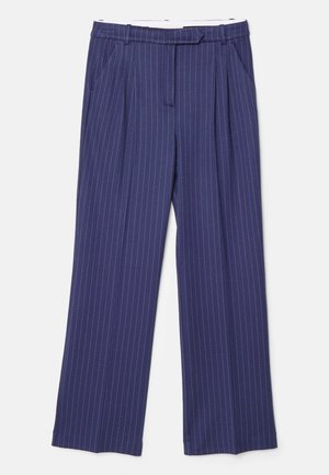 EXCLUSIVE ZOE PANTS - Trousers - dark blue/white