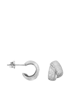 DOUBLE STRUCTURED - Orecchini - silver-coloured