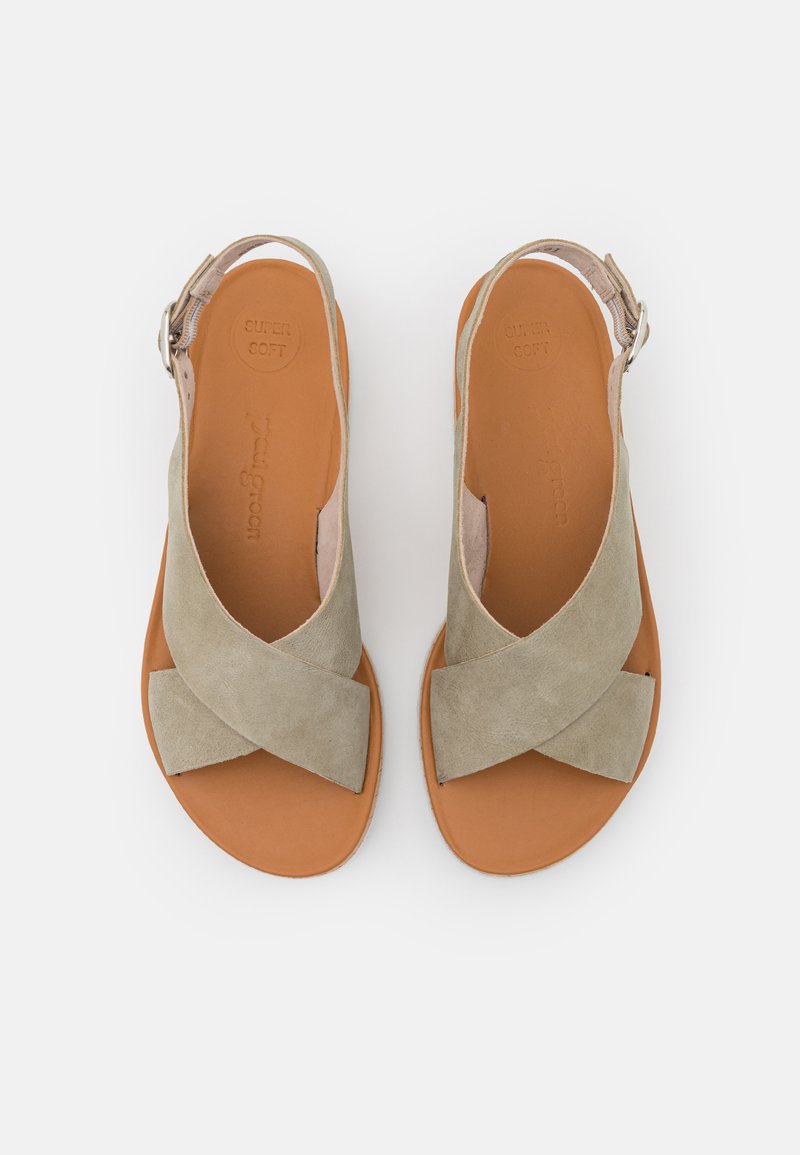 Damen Riemchensandalen | Paul Green Plateausandalette natural/khaki - MD79735 Damen Riemchensandalen | Paul Green Plateausandalette natural/khaki - MD79735