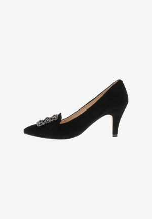 Xaver Luis, MARCIA - EDLER PUMPS MIT STRASS-SCHMUCKTEIL - Classic heels - schwarz