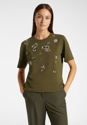 Elena Mirò RICAMATA - T-shirt print - verde