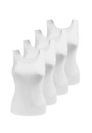 SEAMLESS UNTERHEMD - TOP 4ER SET, MIKROFASER - Unterhemd/-shirt - weiss