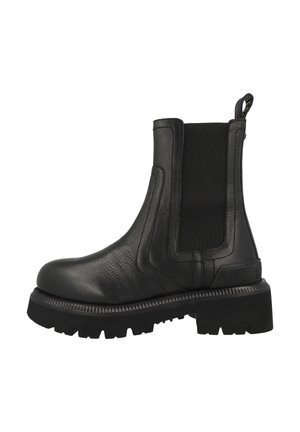 Kotníkové boty na platformě - black a