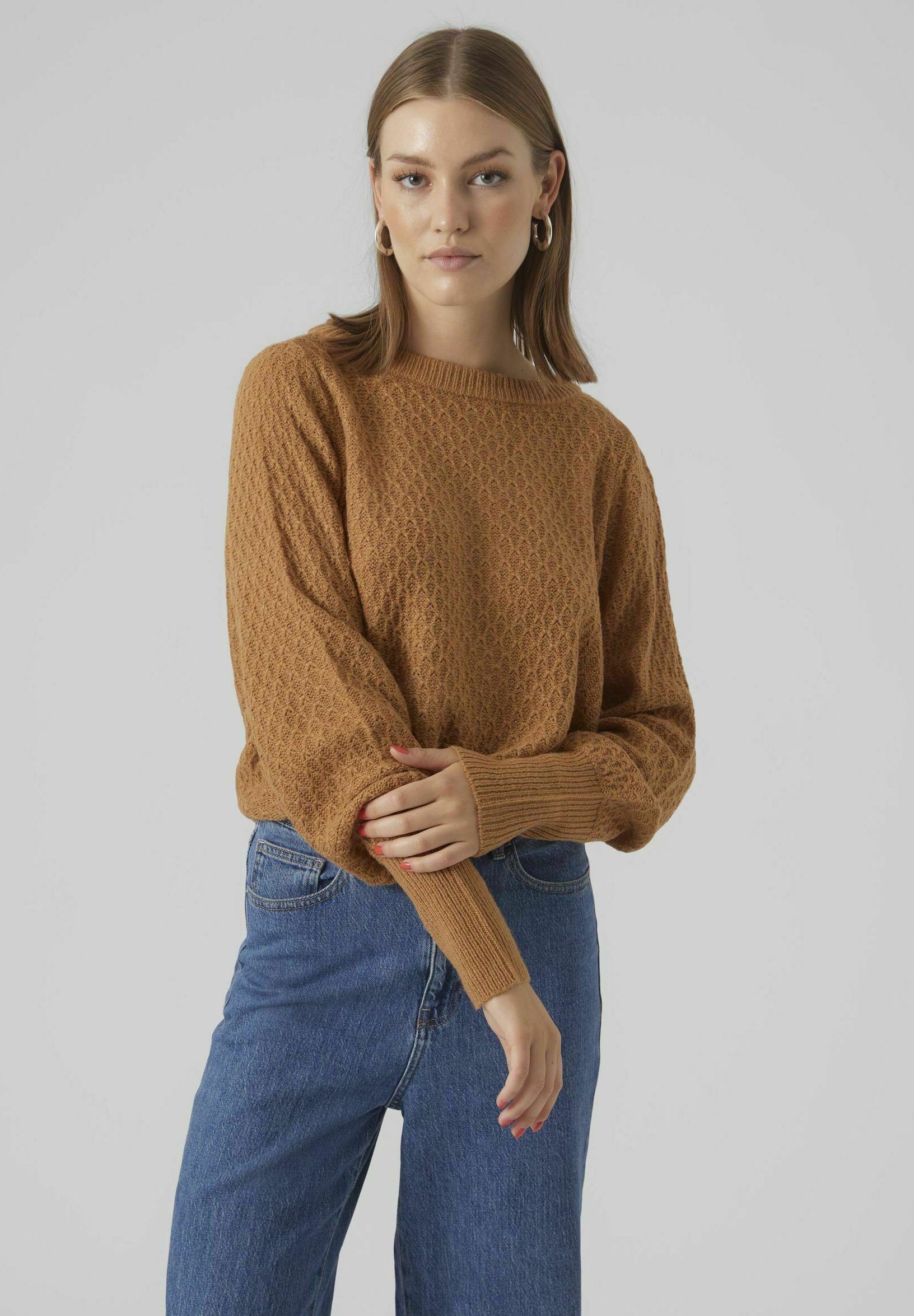 Vero Moda Jumper - tobacco brown/mottled brown