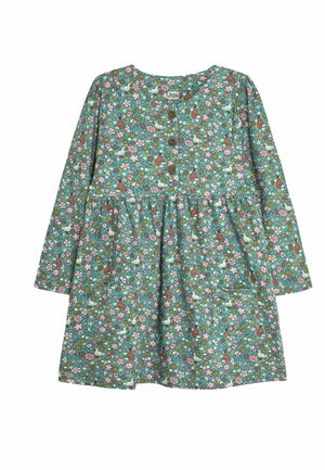 DUCK & FOX FLORAL BUTTON FRONT- REGULAR FIT - Džersejové šaty - blue