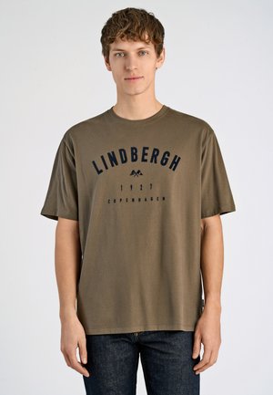 LOGO TEE - T-shirt imprimé - dk dusty brown