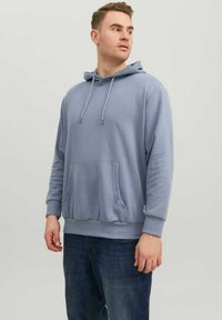 Jack & Jones JJEBASIC HOOD - Hættetrøje - flint stone