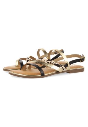 Sandales tongs - gold-coloured