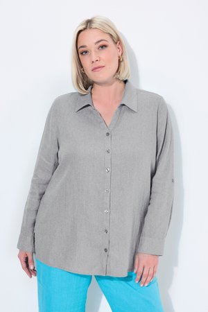 Ulla Popken, Overhemdblouse - light gray-mottled