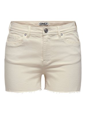 ONLY, Denim ONLWAUW Mid waist Regular Fit - Farkkushortsit - ecru