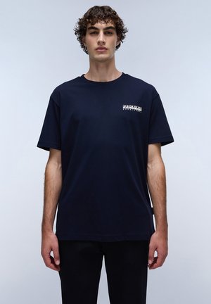 Napapijri S-LINTH SS - Camiseta estampada - blu marine