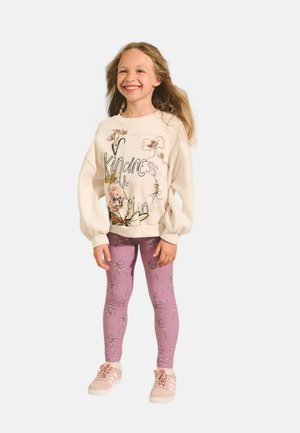 SET - Sweatshirt - cream lilac kindness bow