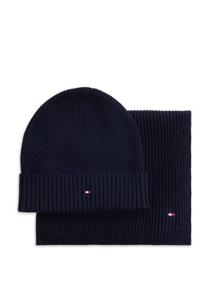 Tommy Hilfiger, HILFIGER FLAG SCARF AND BEANIE GIFT BOX - Шал - space blue