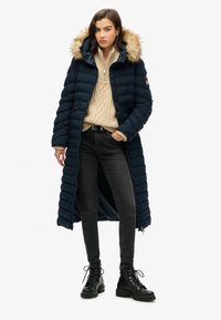 Superdry & Co FUJI LONGLINE - Vinterfrakke - eclipse navy