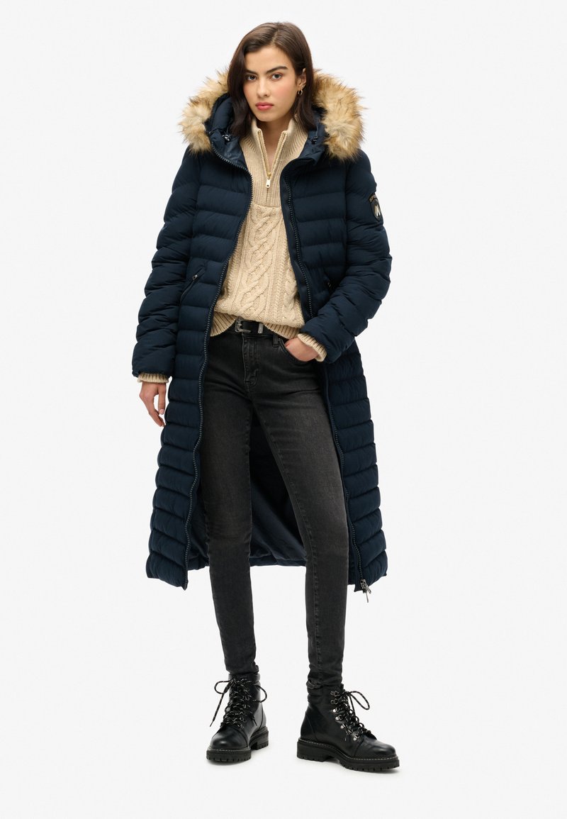 Superdry & Co FUJI LONGLINE - Vinterfrakke - eclipse navy