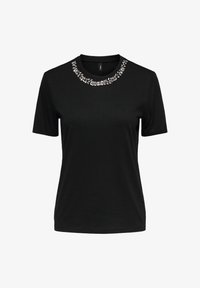 Δεν επιλέχθηκε, black detail:rhinestone necklace