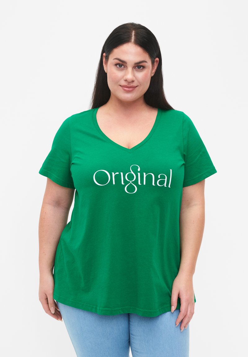 Zizzi TShirt print jolly green ori/grün Zalando.de