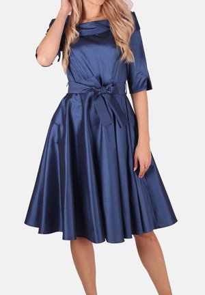 Day dress - granatowy
