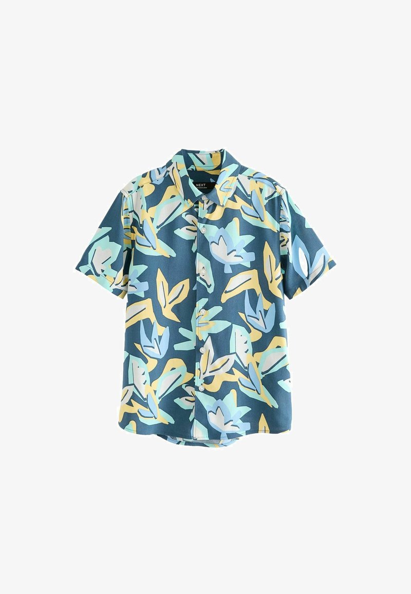 Next SHORT SLEEVE - REGULAR FIT - Košeľa - blue abstract palm