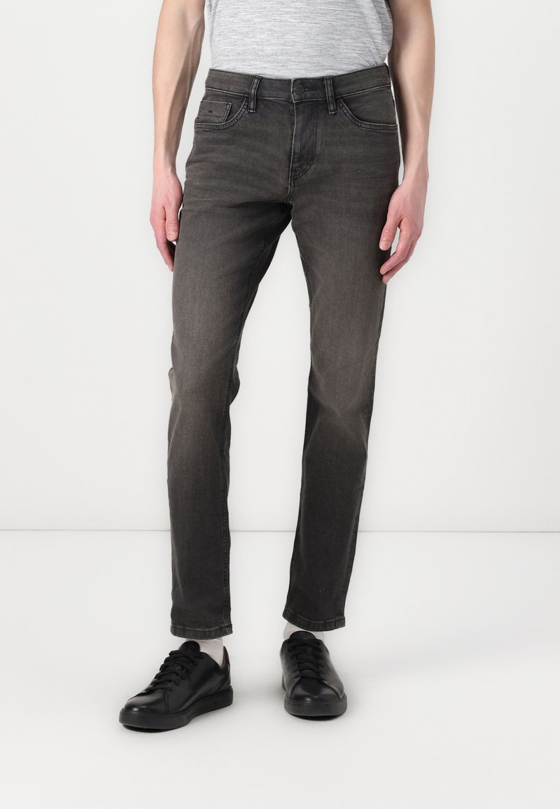 TOM TAILOR JOSH - Jean droit - used dark stone black denim