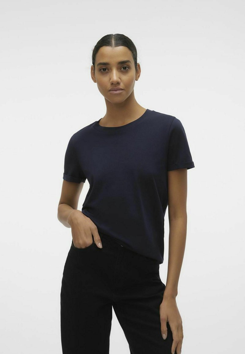 Vero Moda VMPAULA - Βασικό μπλουζάκι - navy blazer