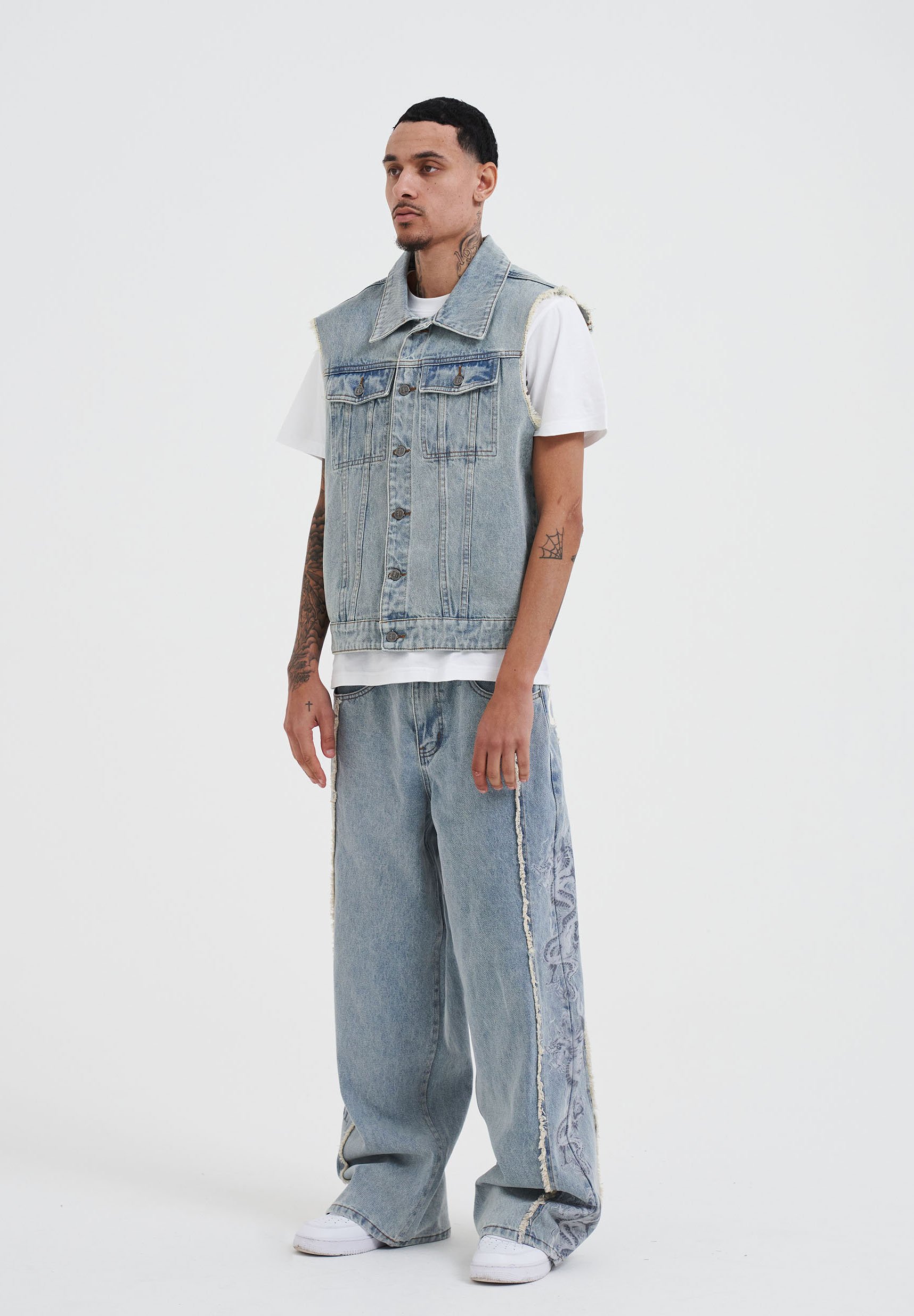 Ed Hardy DRAGON RAW SEAM - Straight leg jeans - blue - Zalando.ie