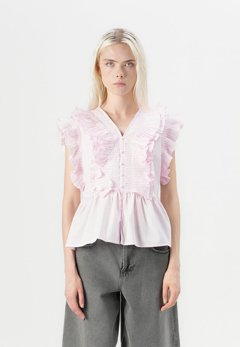 YAS YASRUNA RUFFLE - Bluse - cherry blossom/rosa - Zalando.no
