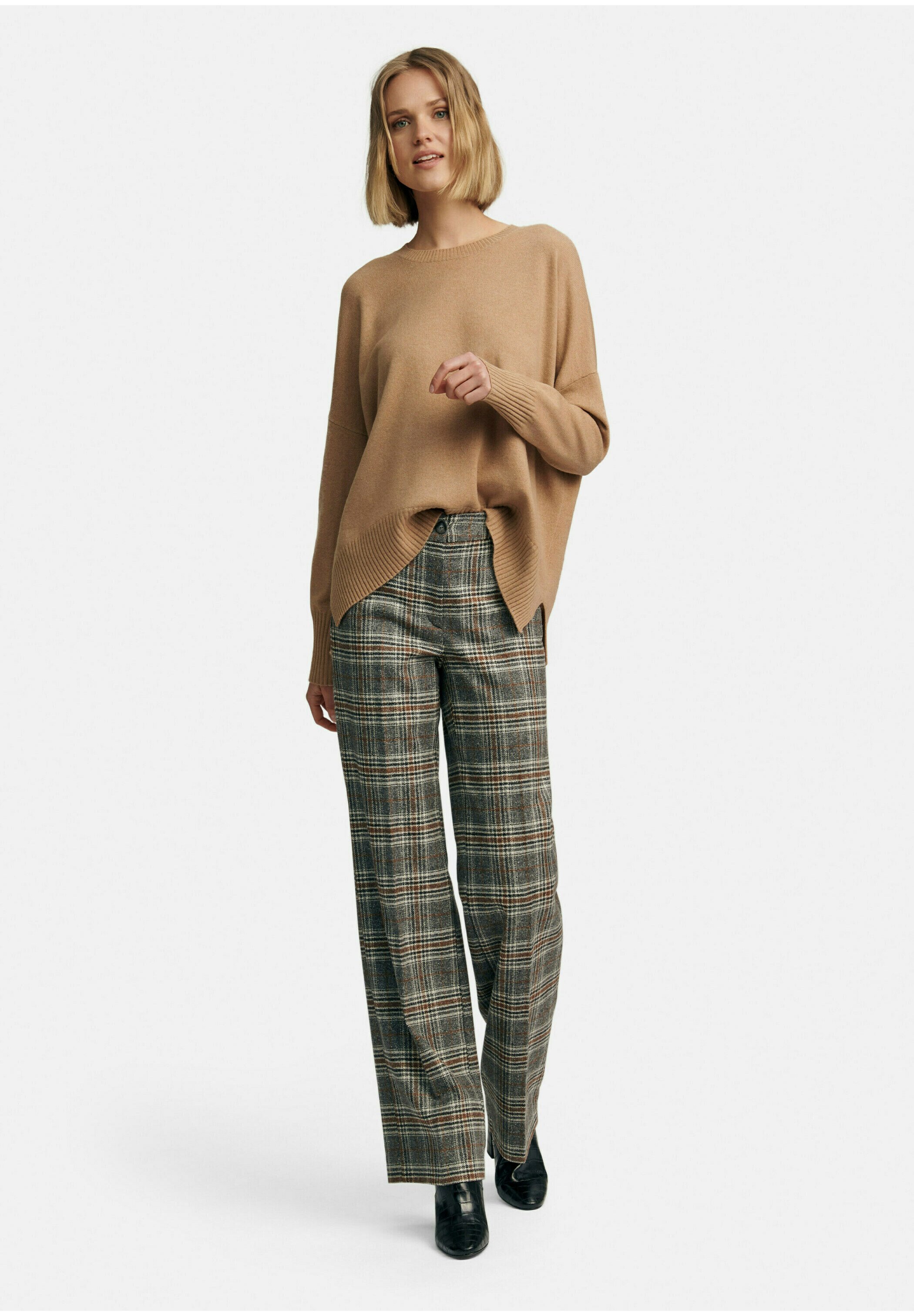 PETER HAHN Trousers - grau/multicolor 