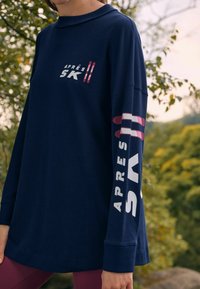 Next HEAVYWEIGHT WITH APRES GRAPHIC - Ilgarankovis viršutinės dalies drabužis - navy blue