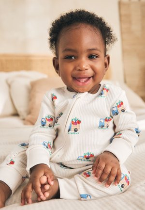 Next, REGULAR FIT - TWO WAY ZIP BABY SLEEPSUIT 3 PACK . - Sleep suit - blue green