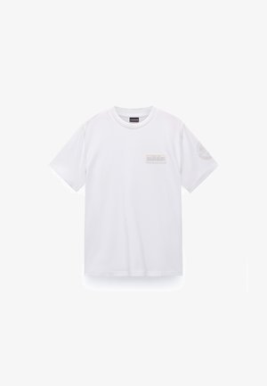Napapijri, AMUNDSEN - T-shirt con stampa - white heron