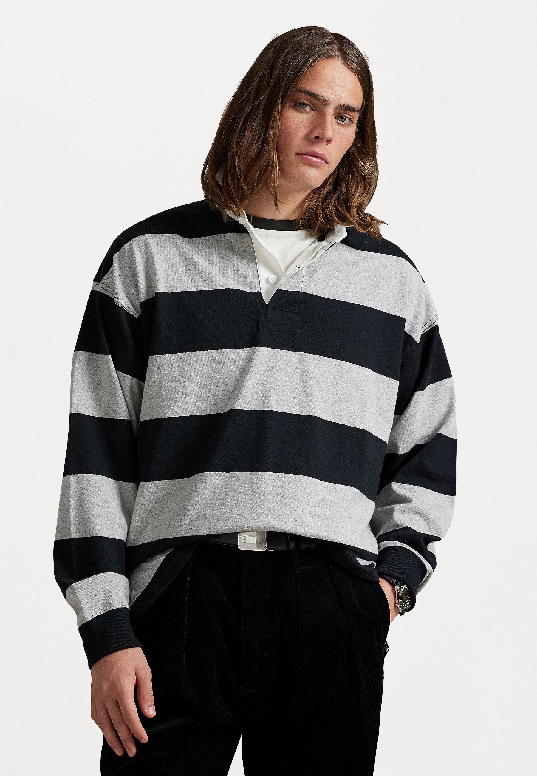 Polo Ralph Lauren BIG FIT STRIPED JERSEY RUGBY SHIRT - Polo shirt 