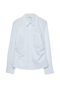 GATHERED WITH POCKET - Hemdbluse - white