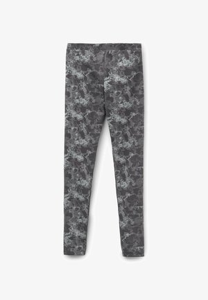 Leggings in donkergrijs met een gemêleerd patroon. Gemaakt van een rekbaar materiaal, met een naadloze tailleband en een slim fit.