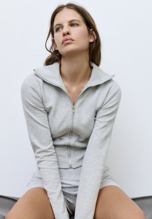 HIGH NECK WITH ZIP - Cipzáras pulóver - light grey