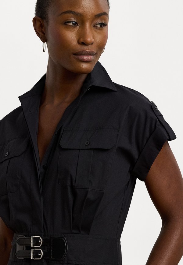 BUCKLE TRIM COTTON BLEND SHIRTDRESS - Shirt dress4