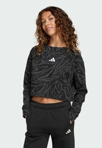 adidas Sportswear - FUTURE ICONS CROPPED - Sweatshirt - black carbon multi white Image miniature 1
