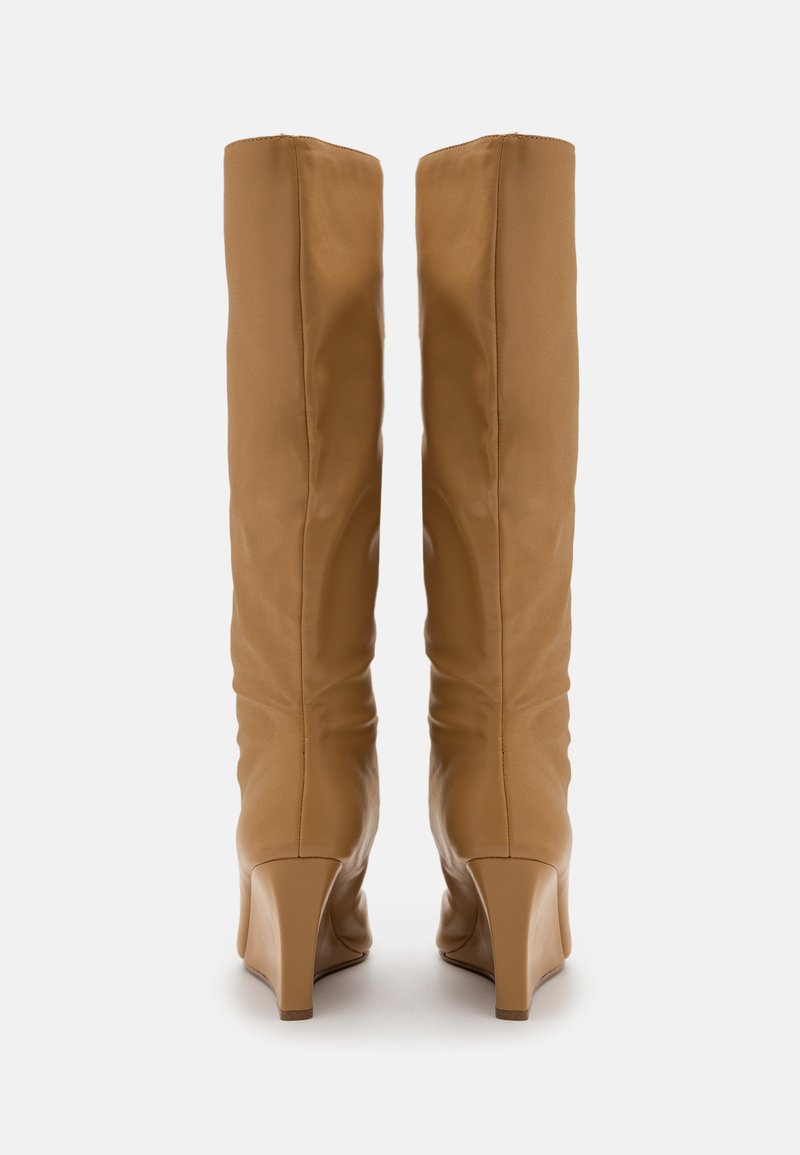 steve madden brown wedge boots