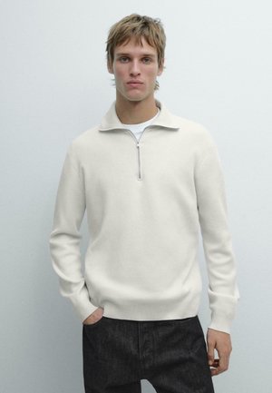ZIP-NECK - Maglione - light grey