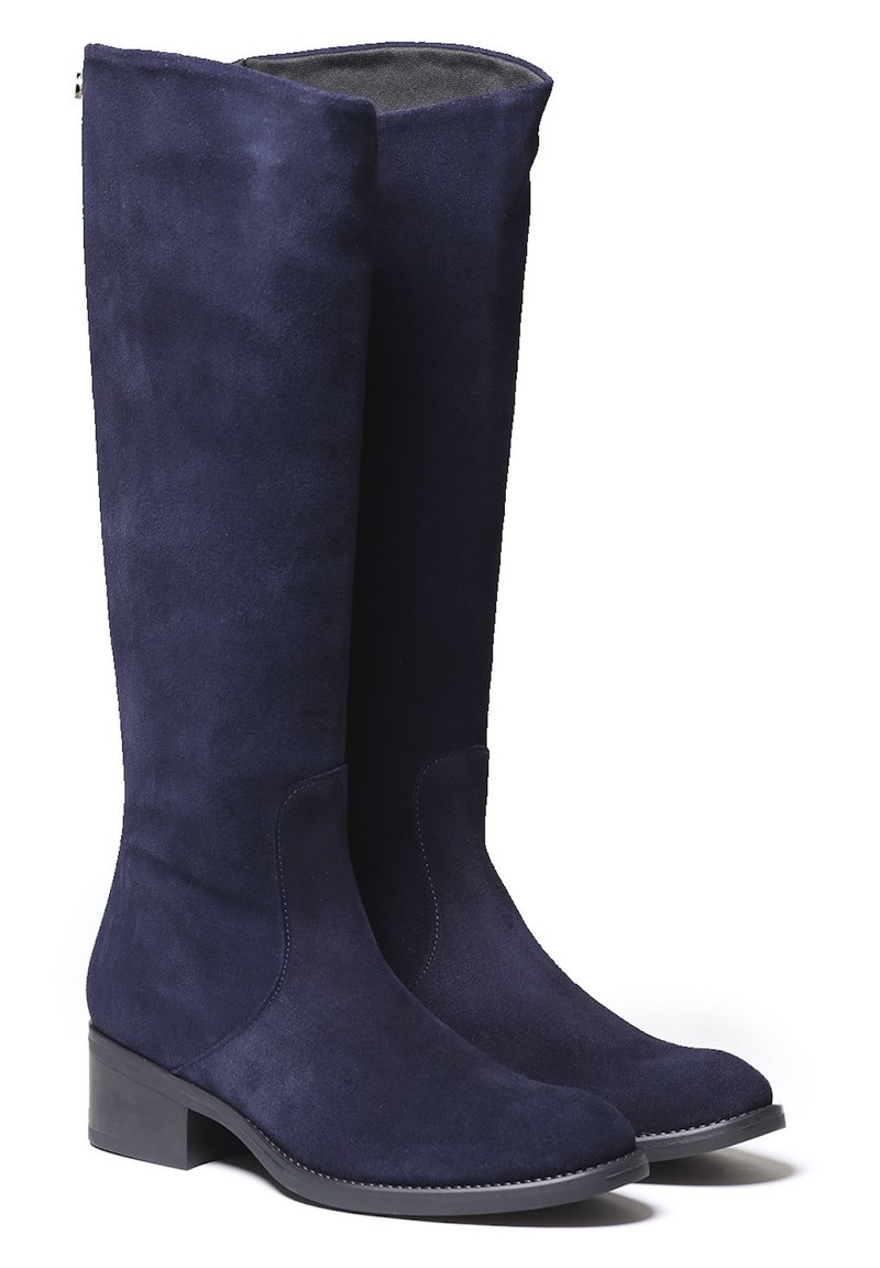 Jeans Kombinieren Overknee Stiefel Blaue Boots Kombinieren Toni