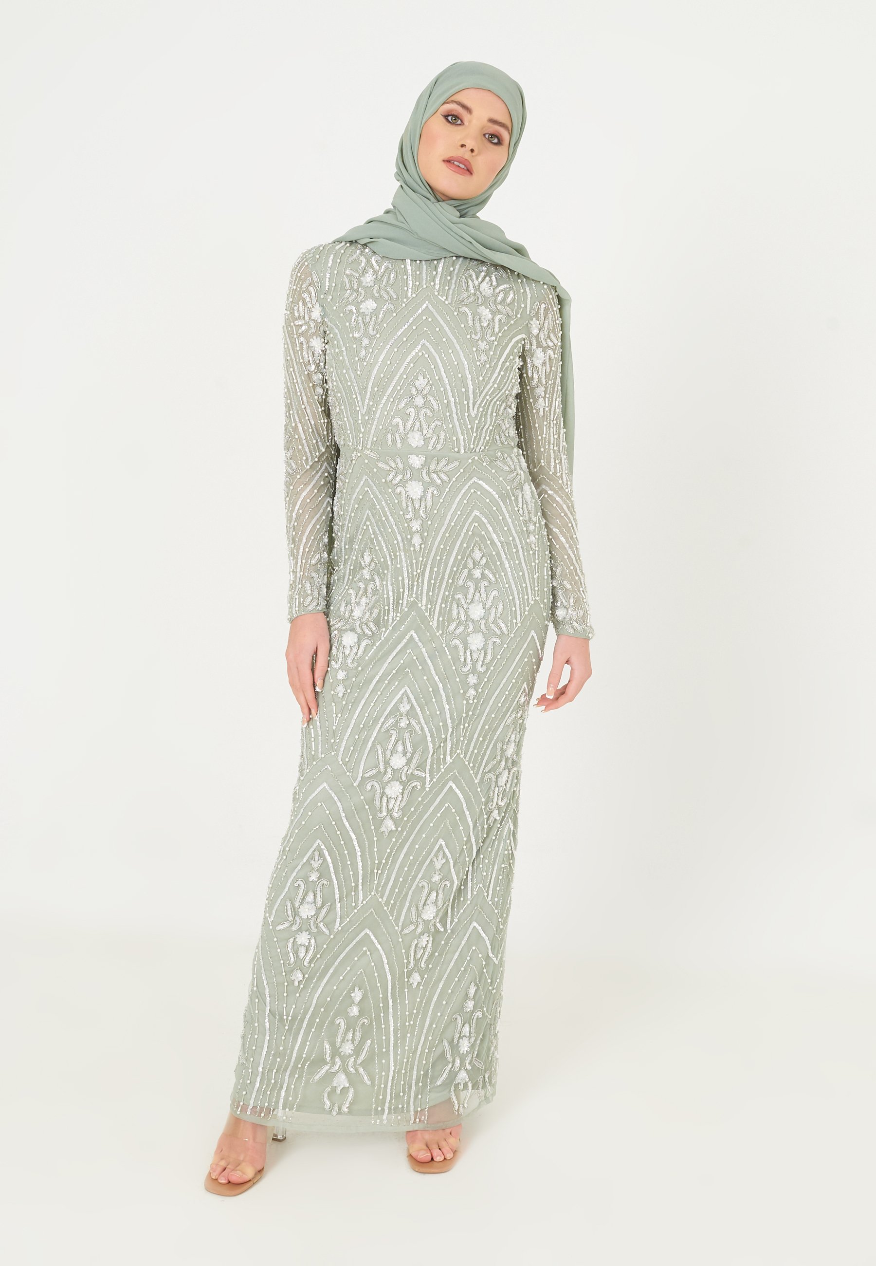 Maryisa EMBELLISHED SEQUINS - Occasion wear - sage green/green - Zalando.ie