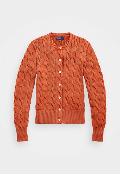 Polo Ralph Lauren CABLE KNIT COTTON CARDIGAN - Gilet - soft papaya