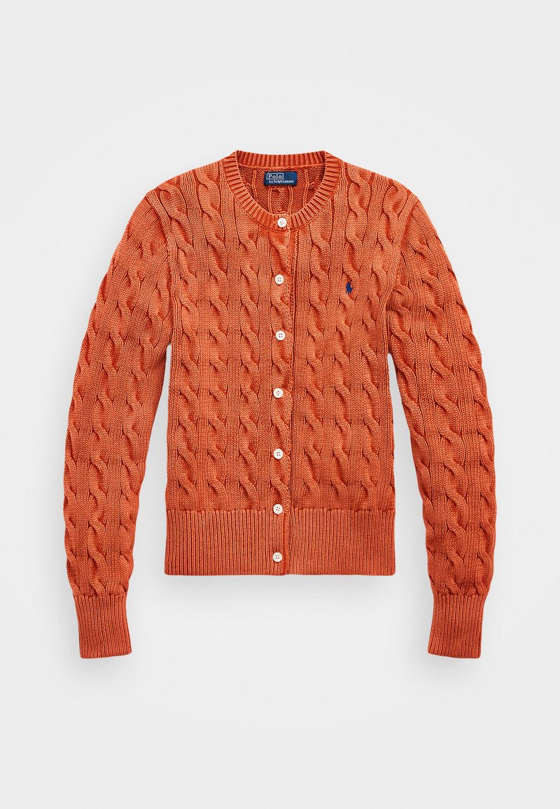 Polo Ralph Lauren CABLE KNIT COTTON CARDIGAN - Adīta jaka - soft papaya