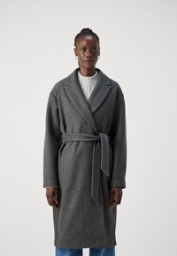Vero Moda Tall VMFORTUNE LONG - Klasičan kaput - dark grey melange