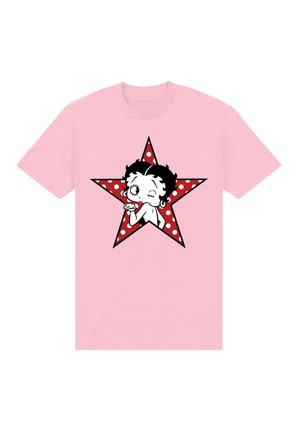 BETTY BOOP WINK POLKA DOT STAR - T-shirts print - pink