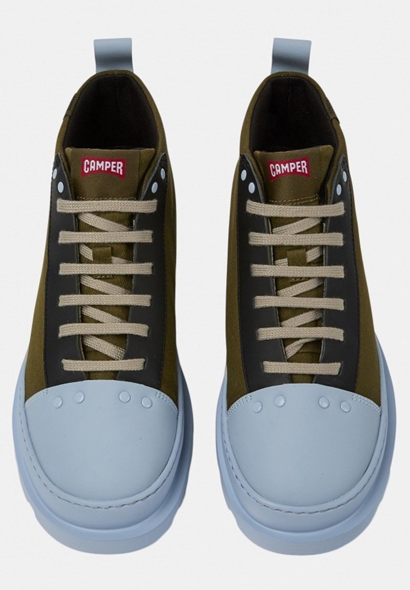 Damen Ankle Boots | Camper BRUTUS Schnürstiefelette dunkelgrün / hellblau/dunkelgrün - VK72816 Damen Ankle Boots | Camper BRUTUS Schnürstiefelette dunkelgrün / hellblau/dunkelgrün - VK72816