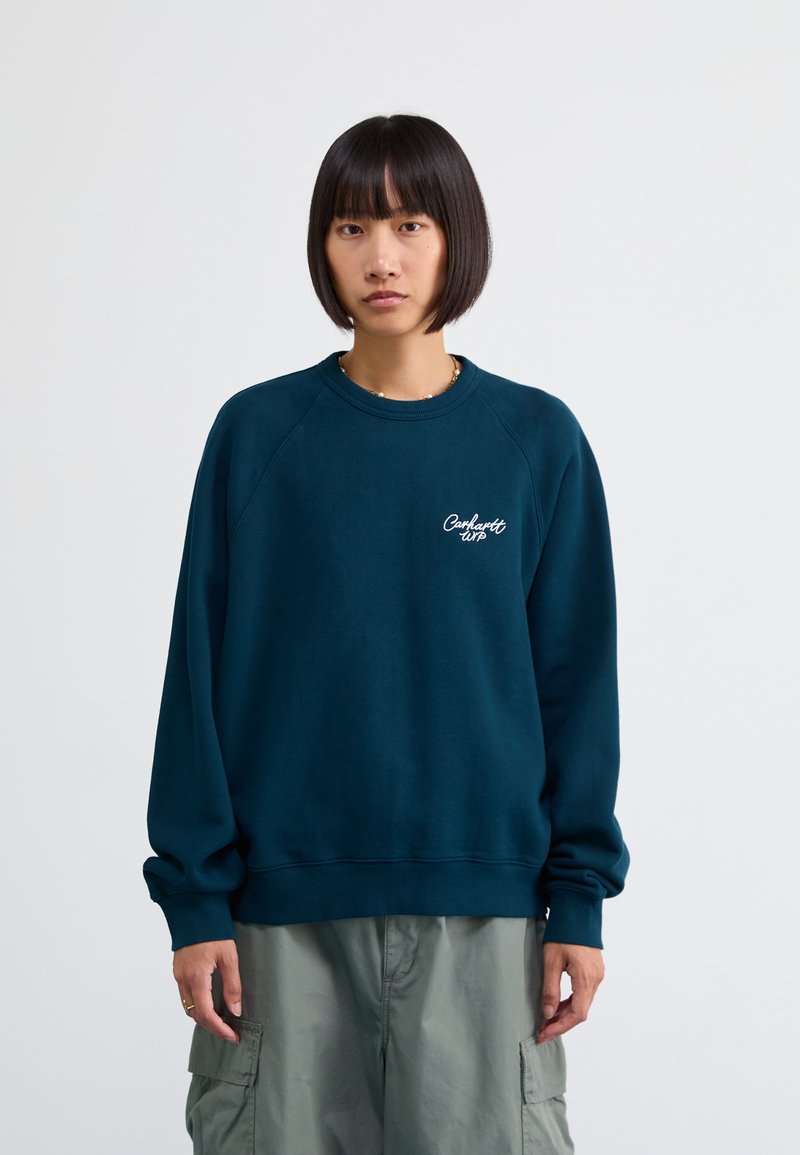 Carhartt WIP SIGNATURE - Sudadera - duck blue/white
