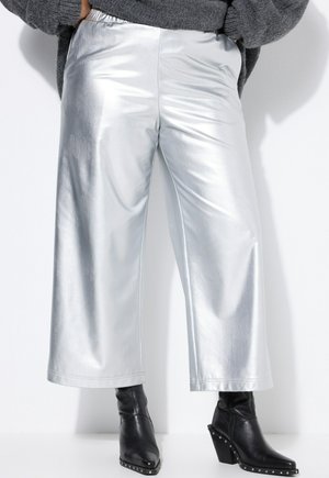 CULOTTE WIDE LEGS OPTIK  - Tygbyxor - silver