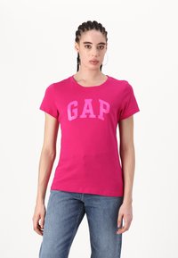 GAP TEE - Marškinėliai su spaudiniu - bright beet