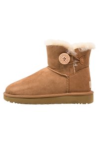UGG MINI BAILEY BUTTON - Botines bajos - chestnut